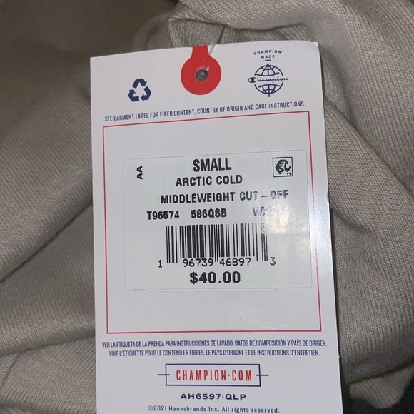 Champion Sleeveless Hoodie Size Small NWT - Picture 5 of 7